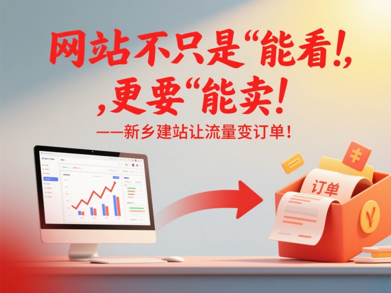 網(wǎng)站不只是“能看”，更要“能賣”——新鄉(xiāng)建站讓流量變訂單！